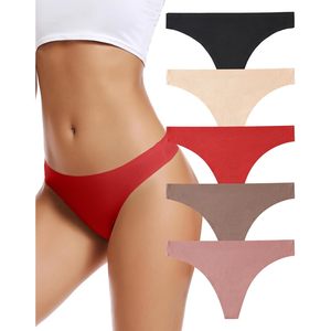 FOXA Lot de 5 culottes sans couture pour femme, taille basse, confortables et respirantes - Product Image 1