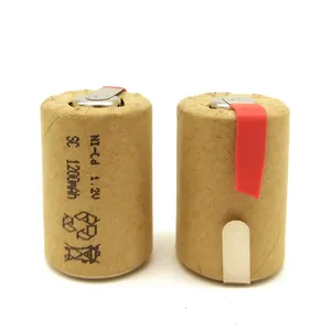 Hot Sale Ni-CD 4/5SC 1200mAh Battery 1.2V NICD 4/5SC1200 Battery Cell with Solder Tabs