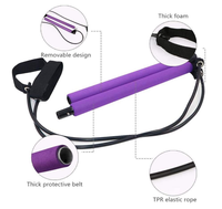 Kit de barre de Pilates amélioré avec bandes de résistance pour femmes et hommes