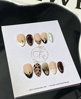 Ongles en acrylique personnalisés à presser, vente en gros, marque privée, faux ongles faits à la main, couverture complète, emballage inclus