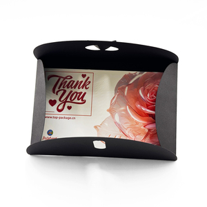 Cao cấp màu đen gấp Kraft hộp giấy với bạc lá Logo New Arrival UV chèn với Cảm ơn bạn thẻ - Product Image 6