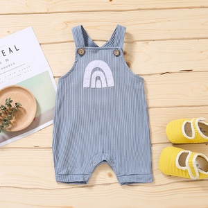 Romper Bayi Perempuan Laki-laki Balita, Romper Pelangi Katun Cetak, Pakaian Jumpsuit Suspender Overall - Product Image 6