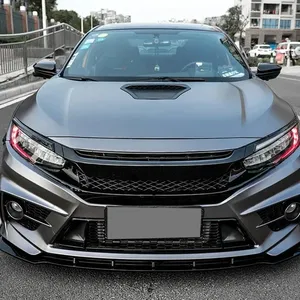 <b>For</b> 10th Gen 2016 2017 2018 2019 2020 2021 Car Front Bumper Racing <b>Grille</b> Upper Hood <b>Mesh</b> Body Kit Exterior - Product Image 6