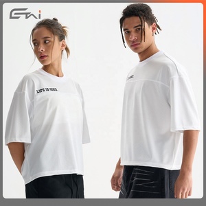 100% <b>Polyester</b> Cropped <b>Tshirt</b> Breathable Mesh T Shirt 2025 Fashion Athletic Boxy Retro Jersey Custom Logo T-shirt for Men - Product Image 6