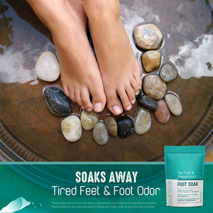 Sel de bain de pieds 100% naturel à la menthe poivrée, au théier et à l'huile de lavande pour athlètes, soulage les <span class=keywords><strong>d</strong></span>émangeaisons, élimine les odeurs tenaces et adoucit la peau des pieds - Product Image 5