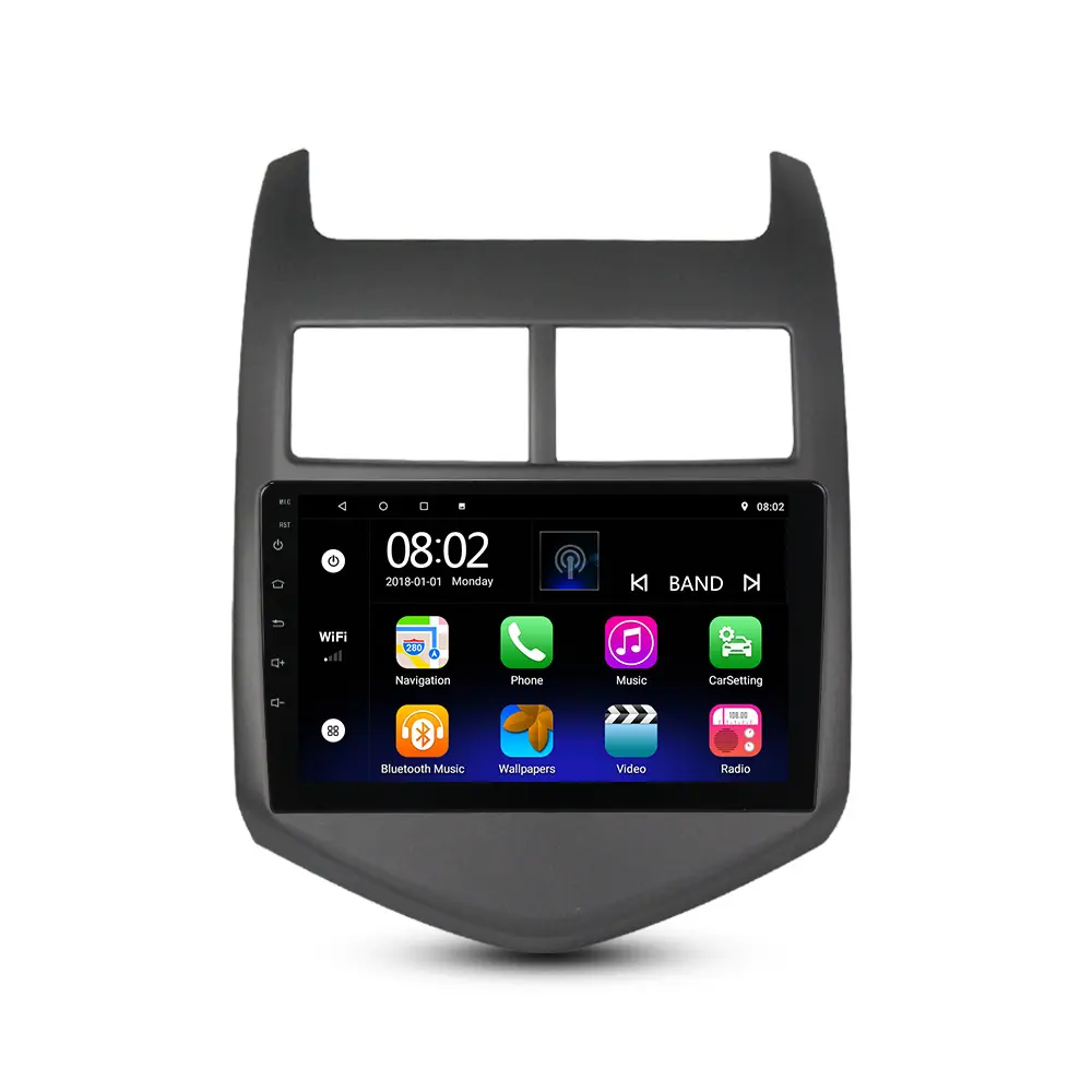 Android 10.0 dört çekirdekli araba radyo çalar için Chevrolet Aveo 2011 <span class=keywords><strong>2012</strong></span> 2013 2014 2015 multimedya Video navigasyon GPS 2din
