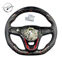 Volant sport à 3 branches avec écran LED, en fibre de carbone et microfibre, sur mesure, pour Volkswagen Mk8 8.5 Golf Gti R Jetta Gli Id4