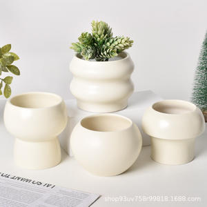 <span class=keywords><strong>Pot</strong></span> à orchidées en porcelaine blanche, style INS, écologique, crème, luxe léger, haut de gamme, créatif, simple, décoration pour la maison et le bureau, Chine - Product Image 2