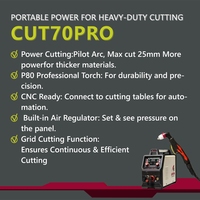 Máquina de Corte por Plasma CNC Profesional APEXYN CUT-70Pro con Arco Piloto, Corte Máximo de 25 mm, MOQ 1, Uso Doméstico e Industrial, Acero de Alta Precisión