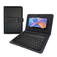 Nouvel étui clavier sans fil Bluetooth avec stylet, chargement USB Type-C, support en cuir PU pour téléphones iOS/Android de 4,5 à 6,8 pouces