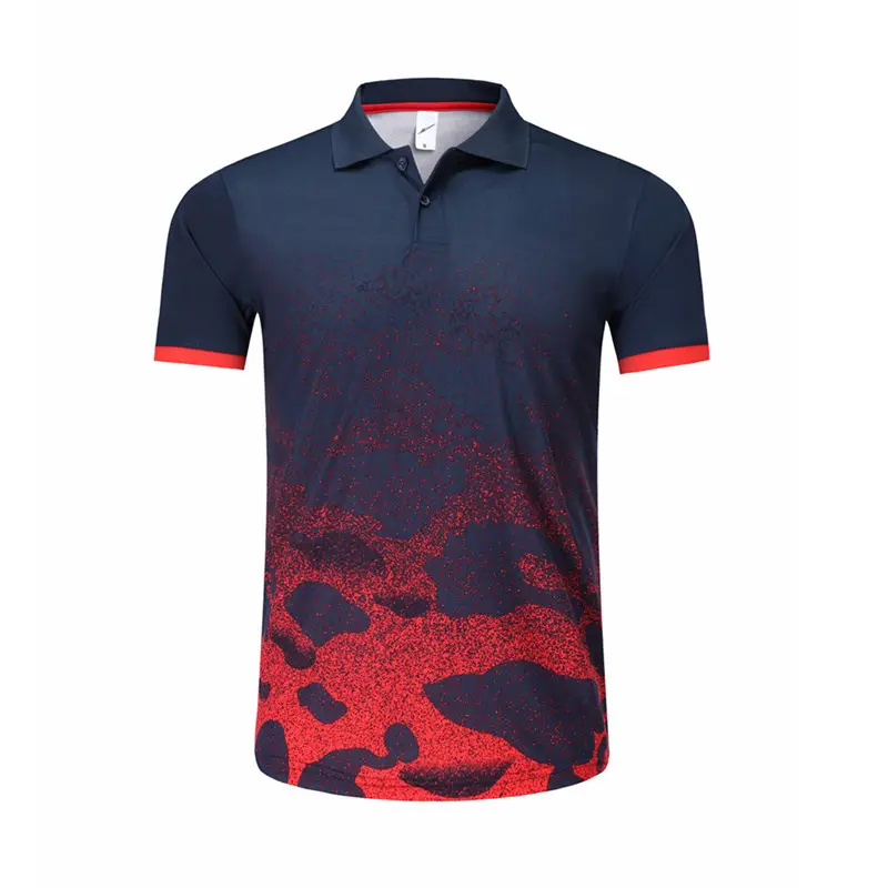 Neue Herren Sportswear Quick Dry Atmungsaktive Badminton Shirts Tischtennis Shirt Team Game Volleyball Polo Shirt