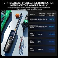 Compresseur d'air portable avec arrêt automatique, manomètre numérique, pour gonflage des pneus de moto, voiture et vélo électrique