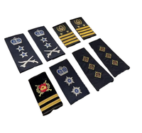 Epaulet Bahu Persegi Panjang Kain Berkualitas Tinggi Bordir Kustom Desain 3D Lencana Logam Kuningan Tenun Dekorasi Warna Kustom Peniti Pengaman