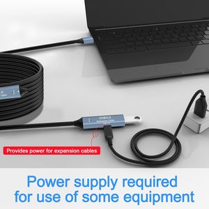 Cable de Extensión Activo USB 3.0 SYONG, Tipo A Macho a Tipo A Hembra + Puerto Tipo <span class=keywords><strong>C</strong></span>, Cable de Transmisión de Datos de 5 Gbps, Repetidor USB - Product Image 6