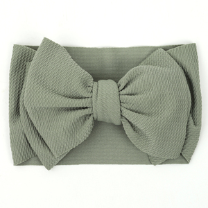 Bambino ragazza grande arco fasce del bambino della ragazza e archi morbido elastico neonato waffle fasce del bambino accessori - Product Image 4