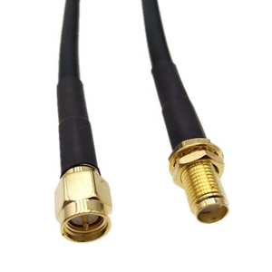 Cable de conexión RG58 con conector SMA macho a conector SMA hembra para extensión de antena WiFi, cable flexible RF - Product Image 1