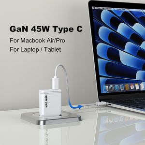 ใหม่ KC บางเฉียบ45W เครื่องชาร์จ Gan Type C 2พอร์ตชาร์จเร็วแบบสากลสมาร์ทโฟน45W ที่ชาร์จติดผนัง PD สำหรับมือถือ MacBook - Product Image 3