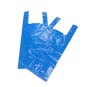 O costume preto azul do HDPE/LDPE amigável de Eco ensaca a embalagem personalizada imprimindo o saco de compras plástico - Product Image 4