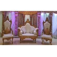 Conjunto de muebles de boda tallados en oro de diseñador, conjunto de sofá de escenario de boda moderno, conjunto de muebles nuevos de boda majestuosa de EE. UU. París