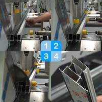 Machine de fabrication de fenêtres et de portes, à affichage numérique pour profilés en aluminium orientés vers l’extérieur