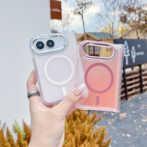 เคสโทรศัพท์แบบแข็งสีไล่ระดับโปร่งแสงสำหรับไอโฟน ดูโอ้ฝาครอบกันกระแทกแม่เหล็กสำหรับการชาร์จแบบไร้สายสำหรับไอโฟน ดูโอ้ - Product Image 5
