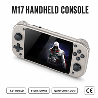 Nouvelle Console Portable M17 Écran LCD 4.3 Pouces Rétro, Jeu Vidéo Portable avec Plus de 20 000 Jeux et 25 Simulateurs Intégrés
