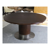 Ensemble de table à manger ronde en bois massif de frêne, sur mesure, moderne, pour usage commercial, avec chaises, pour restaurant et hôtel