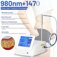 Appareil de lipolyse laser 1470+980nm, machine de liposuccion laser à fibre endolaser, machine de découpe laser à fibre, système laser à diode