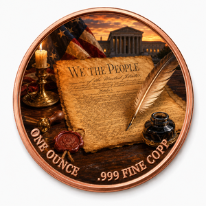 Stock .999 Fine Copper 1oz Awards Commemorative Coin <strong>Written</strong> Memorial Design UV Printed Collectible Coin OEM Factory Wholesale - Product Image 2