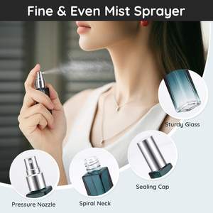 High Quality New Empty <b>Small</b> Frosted Perfume Atomizer Spray <b>Glass</b> <b>Bottle</b> Black Perfume Spray <b>Bottle</b> 10ml - Product Image 2