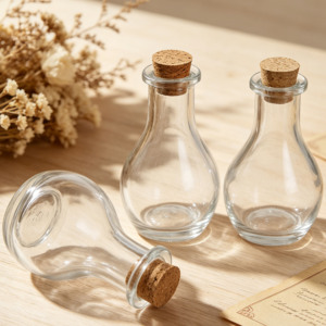 Pot <span class=keywords><strong>en</strong></span> <span class=keywords><strong>verre</strong></span> transparent de 50 ml avec couvercle <span class=keywords><strong>en</strong></span> liège - <span class=keywords><strong>Contenant</strong></span> <span class=keywords><strong>en</strong></span> <span class=keywords><strong>verre</strong></span> unique pour bonbons - Product Image 5