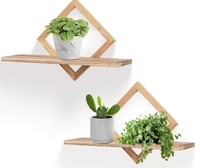 Ensemble d'étagères murales en bois modernes, organisateur flottant réglable, durable et multifonctionnel pour la cuisine, la salle de bain et le salon