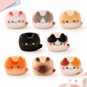 Mini-bols en résine en gros, accessoires miniatures mignons en forme de <span class=keywords><strong>chat</strong></span> pour la décoration de maisons de poupées, de jardins féériques <span class=keywords><strong>et</strong></span> les loisirs créatifs - Product Image 1