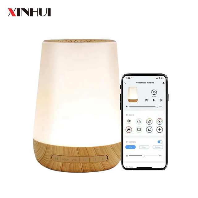 Portable Nature Sound Speaker Ambient Light Sleep Trainer with 34 Soothing Sounds Timer App Remote Control White Noise Machine