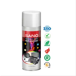 SANVO 600 Celsius peinture en aérosol haute température peinture en aérosol acrylique résistant à la chaleur pour équipement de pièce d'auto