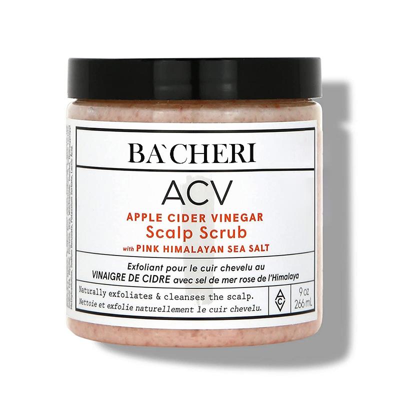 Частная торговая марка Kangrong, уход за волосами, Органическая розовая Гималайская морская соль, яблочный сидр, уксус, отшелушивающий скраб для кожи головы