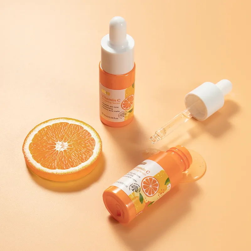 17ML feuchtigkeitsspendende aufhellende abgedrückte Haut Akne-Marke reduzieren tief reine Poren oranger Duft Vitamin C Serum