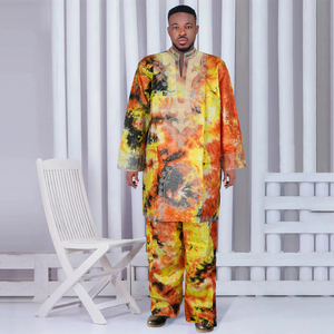 Vêtements dashiki personnalisés pour hommes africains <span class=keywords><strong>chemise</strong></span> pantalon costume pour hommes <span class=keywords><strong>broderie</strong></span> hauts ensemble pantalon <span class=keywords><strong>chemise</strong></span> à manches longues - Product Image 4