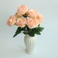 Rose artificielle fleur corail fleurs fleurs en soie avec longue tige Roses en soie pour mariage douche nuptiale fête décoration de la maison