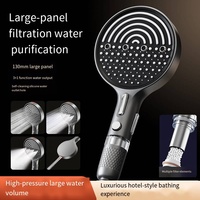 Pommeau de douche pluie en silicone pressurisé moderne pour le commerce extérieur, kits de douche à panneau large et à débit progressif pour toilettes d'hôtel