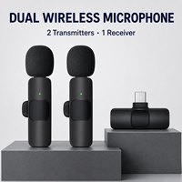 Microphone Lavalier Sans Fil Anti-Bruit Plug & Play avec Type C, Portée de 20m pour Streaming en Direct, Vlogging, Podcast, Interview