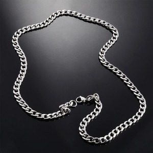 Chaîne Figaro en acier inoxydable inaltérable, collier plaqué or 18 carats, maillons argentés 4-11,5 mm, bijoux pour hommes, femmes et garçons - Product Image 5