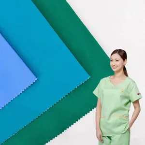 Ospedale saia TC tessuto scrub poliestere/cotone tessuti per abbigliamento medico infermiere uniformi mediche fornitore di produzione