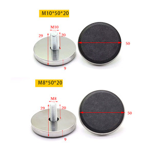 Có thể điều chỉnh san lấp mặt bằng chân, M10 chiều cao điều chỉnh đồ nội thất levellers chân vít trong tủ giường bảng, levelers chân chủ đề Bạc - Product Image 3