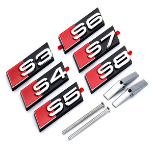 Emblema 3D ABS Cromado Negro con Logotipo S3 S4 S5 S6 S7 S8, Rejilla Delantera de Coche con Diseño de Panal para Accesorios <span class=keywords><strong>Audi</strong></span> <span class=keywords><strong>S</strong></span> <span class=keywords><strong>3</strong></span> 4 5 6 7 8 - Product Image 5