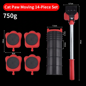 Juego de herramientas para mover objetos con forma de pata de gato, 14 piezas, multifuncional, portátil, raspador manual, uso doméstico, Dropshipping - Product Image 2