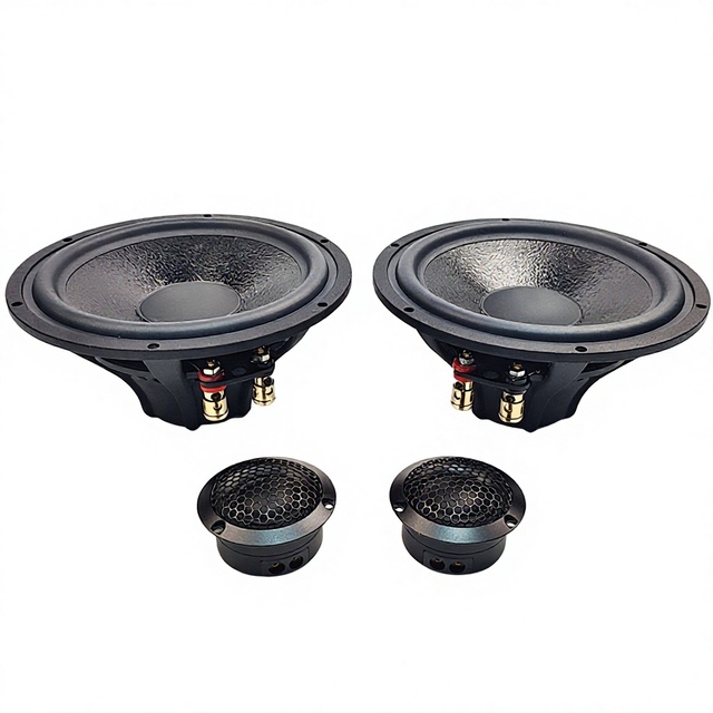 X63  Car Speaker 6.5 Inch 2-way 4ohm  Component Speaker Set Round Speaker for Car Audio Upgrading Bass Tweeter