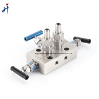High Pressure Pressure Gauge Valve Integral 3 Valve Manifolds for Differential Pressure Transmitters