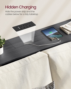 <span class=keywords><strong>VASAGLE</strong></span> <span class=keywords><strong>Console</strong></span> Table d'entrée Table d'entrée étroite noire avec station de charge - Product Image 6