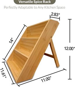 रसोई दराज के लिए बांस मसाला रैक आयोजक - Product Image 2